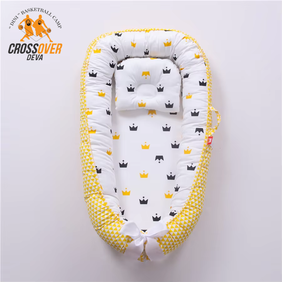 Co-Sleeping Baby Nest Lounger - Adjustable, Breathable Cotton Crib for Newborns - Portable Comfort for Parents and Babies