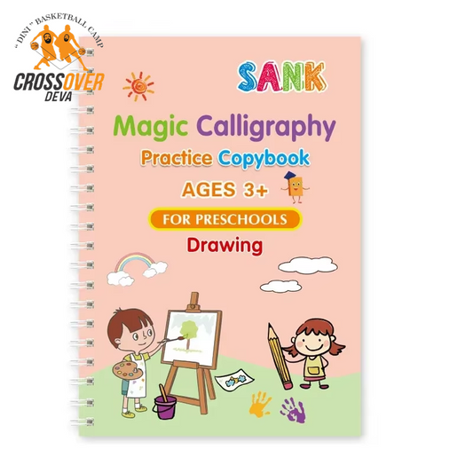 Reusable Calligraphy Copybook for Kids - English Writing and Math Practice Workbook