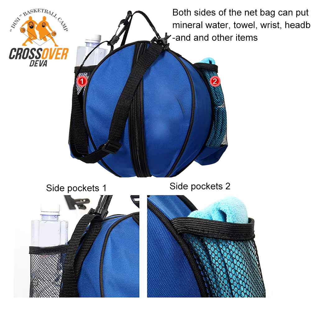 CROss Ultimate Sport Ball Shoulder Bag - Versatile Round Backpack for Basketball, Football & Volleyball